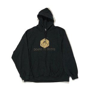 Gildan Mens XL Black Gold-Graphic Long Sleeve Heavy Blend Hooded Sweatshirt
